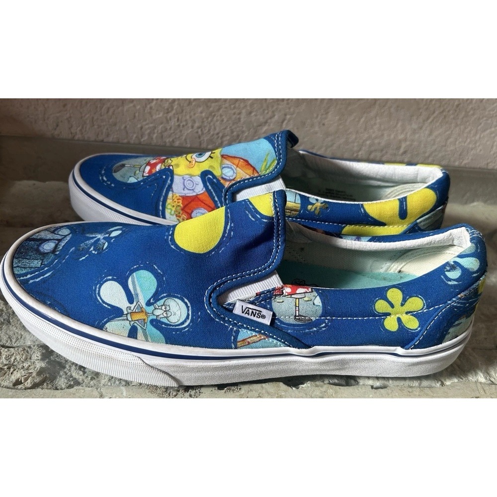 Men's Size 10 Vans X Spongebob - AlohaBob - Classic Slip On